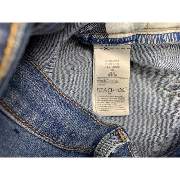 Gap Size 26s Womens Jeans True Skinny Stretch Light Wash High Rise Distr… - Picture 4 of 5